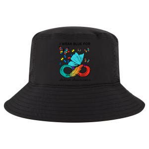 I Wear Blue For Autism Awareness Acceptance Cool Comfort Performance Bucket Hat