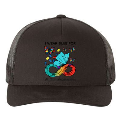 I Wear Blue For Autism Awareness Acceptance Yupoong Adult 5-Panel Trucker Hat