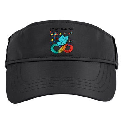 I Wear Blue For Autism Awareness Acceptance Adult Drive Performance Visor