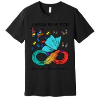 I Wear Blue For Autism Awareness Acceptance Premium T-Shirt