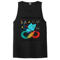 I Wear Blue For Autism Awareness Acceptance PosiCharge Competitor Tank