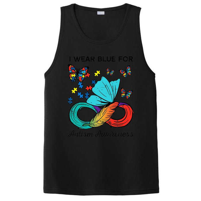 I Wear Blue For Autism Awareness Acceptance PosiCharge Competitor Tank