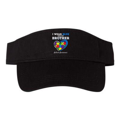 I Wear Blue For My Brother Autism Awareness Valucap Bio-Washed Visor