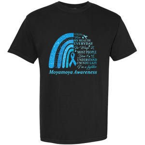 I Wear Blue For Moyamoya Awareness Warrior Garment-Dyed Heavyweight T-Shirt