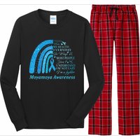 I Wear Blue For Moyamoya Awareness Warrior Long Sleeve Pajama Set