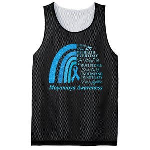 I Wear Blue For Moyamoya Awareness Warrior Mesh Reversible Basketball Jersey Tank