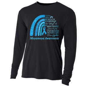 I Wear Blue For Moyamoya Awareness Warrior Cooling Performance Long Sleeve Crew