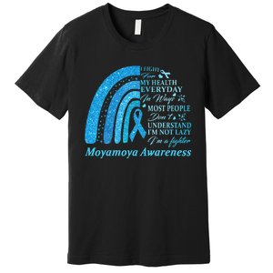 I Wear Blue For Moyamoya Awareness Warrior Premium T-Shirt