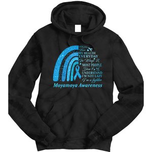 I Wear Blue For Moyamoya Awareness Warrior Tie Dye Hoodie