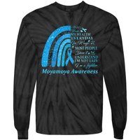 I Wear Blue For Moyamoya Awareness Warrior Tie-Dye Long Sleeve Shirt