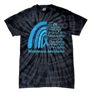 I Wear Blue For Moyamoya Awareness Warrior Tie-Dye T-Shirt