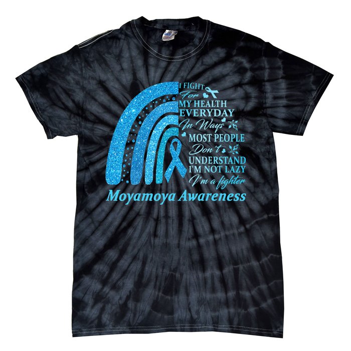 I Wear Blue For Moyamoya Awareness Warrior Tie-Dye T-Shirt