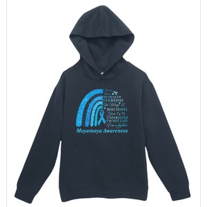 I Wear Blue For Moyamoya Awareness Warrior Urban Pullover Hoodie