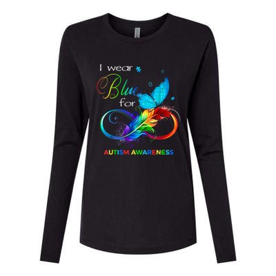 I Wear Blue For Autism Awareness Month Men Women Womens Cotton Relaxed Long Sleeve T-Shirt