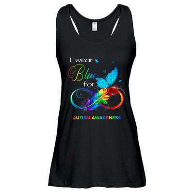 I Wear Blue For Autism Awareness Month Men Women Ladies Essential Flowy Tank