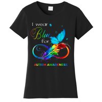 I Wear Blue For Autism Awareness Month Men Women Women's T-Shirt