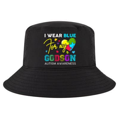 I Wear Blue For My Godson Autism Awareness Godmom Goddad Cool Comfort Performance Bucket Hat