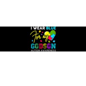 I Wear Blue For My Godson Autism Awareness Godmom Goddad Bumper Sticker