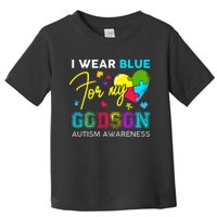 I Wear Blue For My Godson Autism Awareness Godmom Goddad Toddler T-Shirt