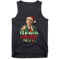 I Will Be Home For Christmas Funny Trump Tank Top