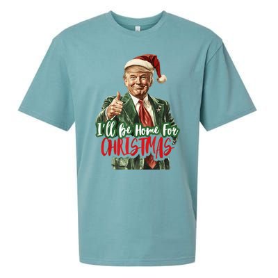 I Will Be Home For Christmas Funny Trump Sueded Cloud Jersey T-Shirt