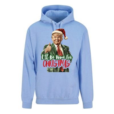 I Will Be Home For Christmas Funny Trump Unisex Surf Hoodie