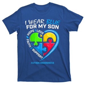 I Wear Blue For My Son Autism Awareness T-Shirt