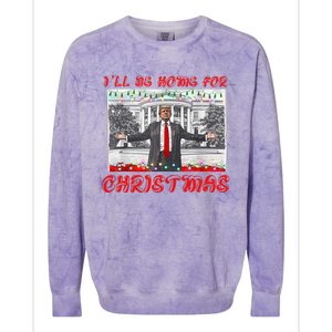 I Will Be Home For Christmas Donald Trump 47th President Of The United States Colorblast Crewneck Sweatshirt