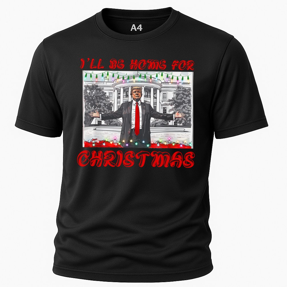 I Will Be Home For Christmas Donald Trump 47th President Of The United States Cooling Performance Crew T-Shirt
