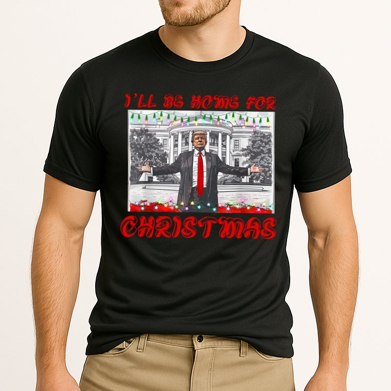 I Will Be Home For Christmas Donald Trump 47th President Of The United States Cooling Performance Crew T-Shirt