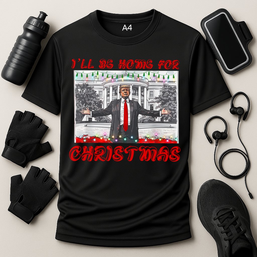 I Will Be Home For Christmas Donald Trump 47th President Of The United States Cooling Performance Crew T-Shirt