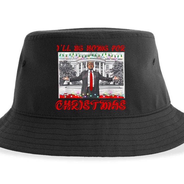 I Will Be Home For Christmas Donald Trump 47th President Of The United States Sustainable Bucket Hat