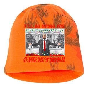 I Will Be Home For Christmas Donald Trump 47th President Of The United States Kati - Camo Knit Beanie