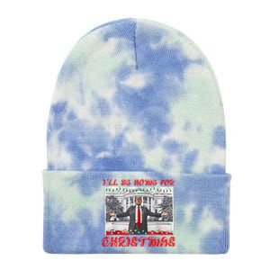 I Will Be Home For Christmas Donald Trump 47th President Of The United States Tie Dye 12in Knit Beanie