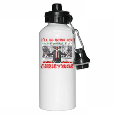 I Will Be Home For Christmas Donald Trump 47th President Of The United States Aluminum Water Bottle