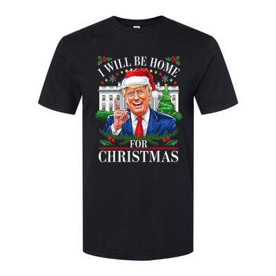 I Will Be Home For Christmas Trump 2024 White House Holiday Softstyle CVC T-Shirt