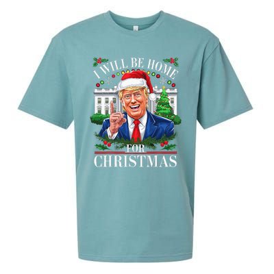 I Will Be Home For Christmas Trump 2024 White House Holiday Sueded Cloud Jersey T-Shirt