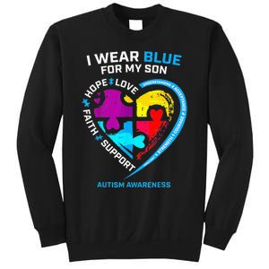 I Wear Blue For My Son Autism Awareness Gifts For Mom Sweatshirt