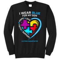 I Wear Blue For My Son Autism Awareness Gifts For Mom Sweatshirt