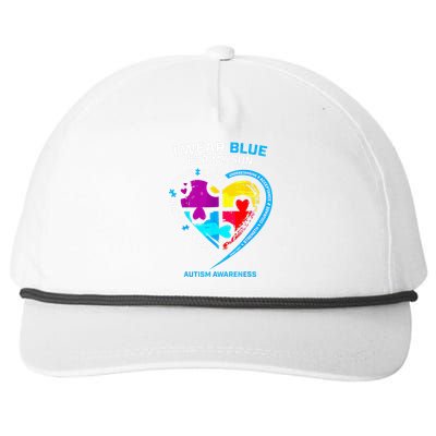 I Wear Blue For My Son Autism Awareness Gifts For Mom Snapback Five-Panel Rope Hat