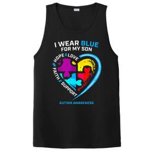 I Wear Blue For My Son Autism Awareness Gifts For Mom PosiCharge Competitor Tank