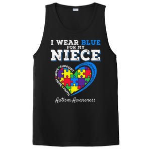 I Wear Blue For My Niece Aunt Uncle Autism Awareness PosiCharge Competitor Tank