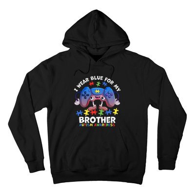 I Wear Blue For My Brother Autism Awareness Video Game Hoodie