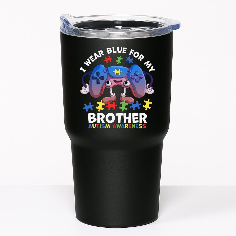 I Wear Blue For My Brother Autism Awareness Video Game Tumbler