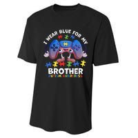 I Wear Blue For My Brother Autism Awareness Video Game Performance Sprint T-Shirt