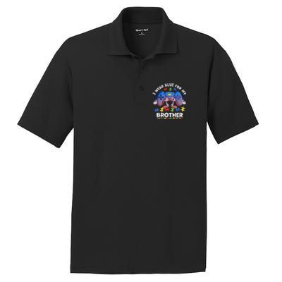 I Wear Blue For My Brother Autism Awareness Video Game PosiCharge RacerMesh Polo