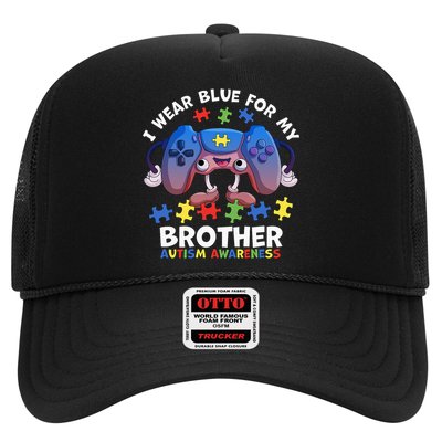 I Wear Blue For My Brother Autism Awareness Video Game Trucker Hat