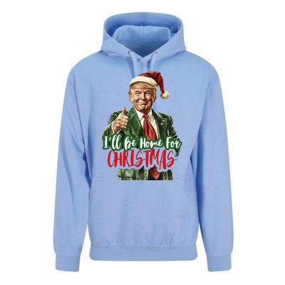 I Will Be Home For Christmas Funny Trump Unisex Surf Hoodie