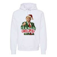 I Will Be Home For Christmas Funny Trump Premium Hoodie