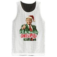 I Will Be Home For Christmas Funny Trump Mesh Reversible Basketball Jersey Tank